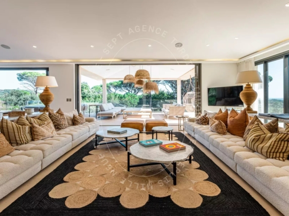 Villa avec vue dégagée sur les vignes et la mer