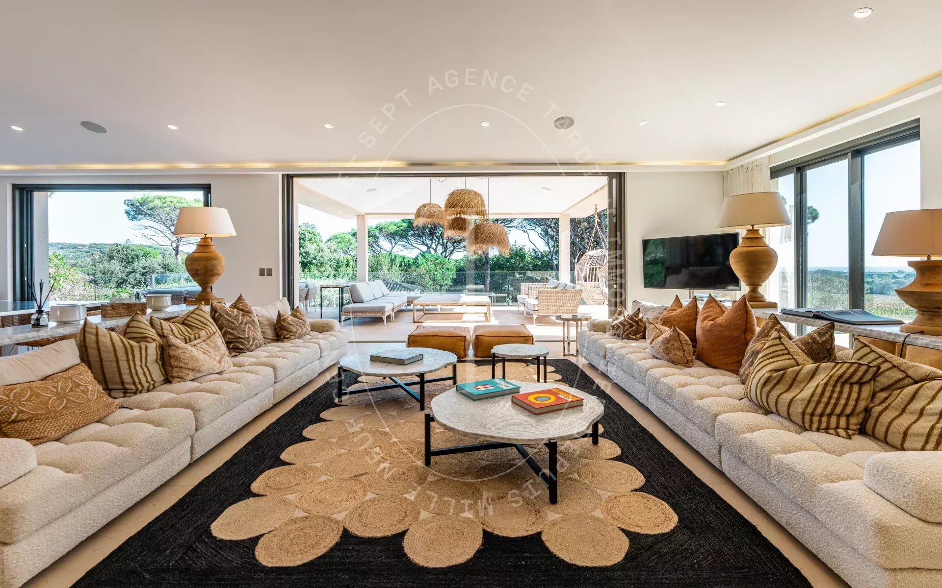 Villa avec vue dégagée sur les vignes et la mer