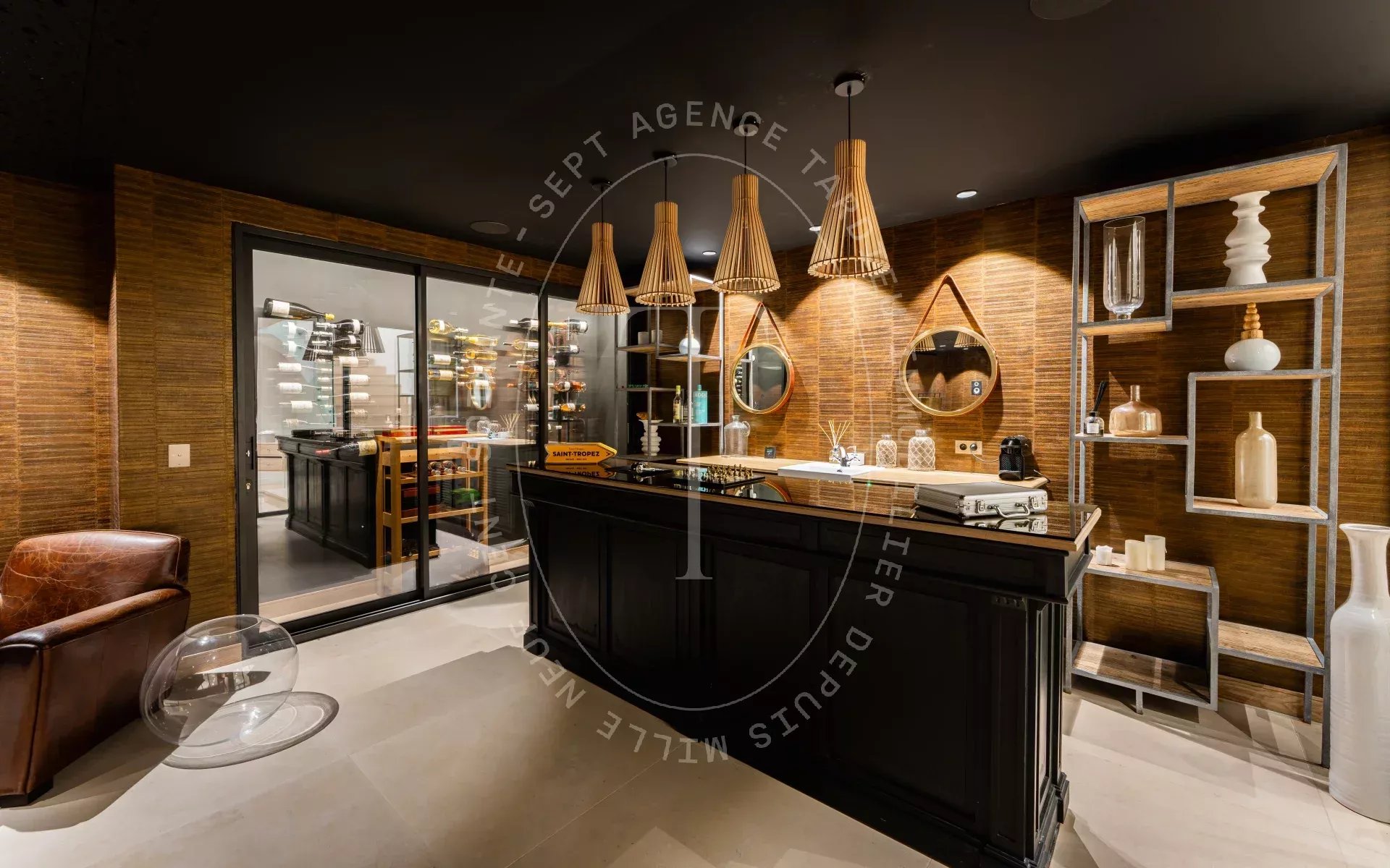 Villa avec vue dégagée sur les vignes et la mer